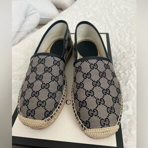 Gucci Espadrilles Origigibak GG Micro Soft Beige and Blue
